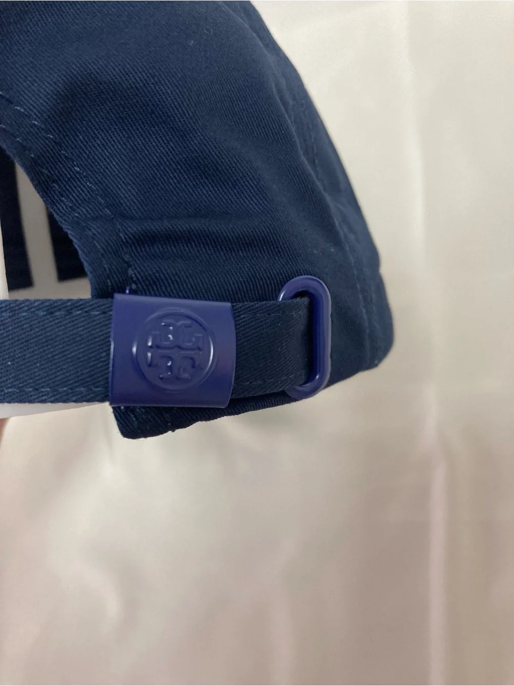 Tory Burch Navy Baseball Cap with White Logo
